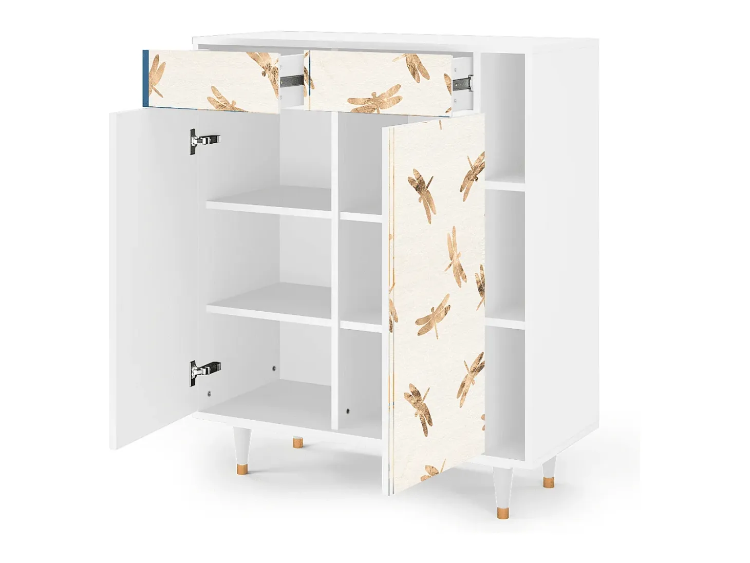 Aparador - 96х110х41 cm - BS6 - Nude Dragonflies, Blanco