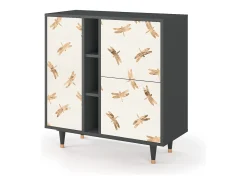 Aparador - 94х96х41 cm - BS5 - Nude Dragonflies, Antracita