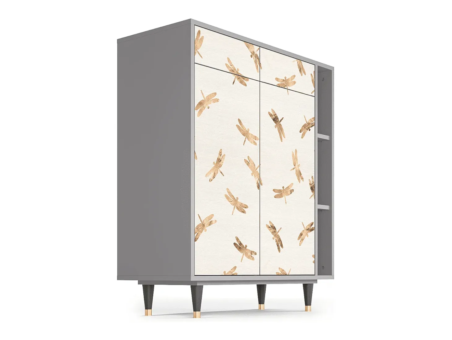 Aparador - 96х110х41 cm - BS6 - Nude Dragonflies, Gris