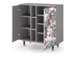 Aparador - 94х96х41 cm - BS5 - Peach Peonies, Gris