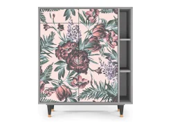 Aparador - 96х110х41 cm - BS6 - Peach Peonies, Gris