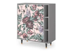 Aparador - 96х110х41 cm - BS6 - Peach Peonies, Gris