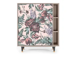 Aparador - 96х110х41 cm - BS6 - Peach Peonies, Latte