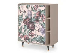 Aparador - 96х110х41 cm - BS6 - Peach Peonies, Latte