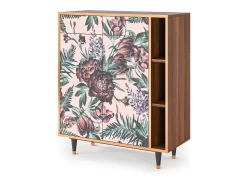 Aparador - 96х110х41 cm - BS6 - Peach Peonies, Nogal