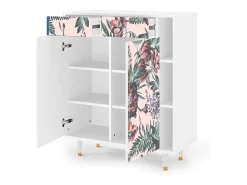 Aparador - 96х110х41 cm - BS6 - Peach Peonies, Blanco