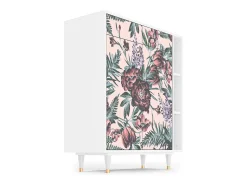 Aparador - 96х110х41 cm - BS6 - Peach Peonies, Blanco