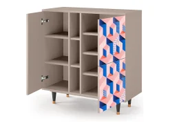 Aparador - 94х96х41 cm - BS5 - Pinky Squares, Latte