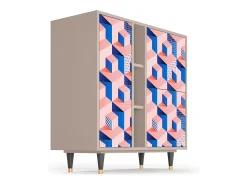 Aparador - 94х96х41 cm - BS5 - Pinky Squares, Latte