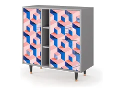 Aparador - 94х96х41 cm - BS5 - Pinky Squares, Gris