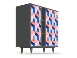 Aparador - 94х96х41 cm - BS5 - Pinky Squares, Antracita