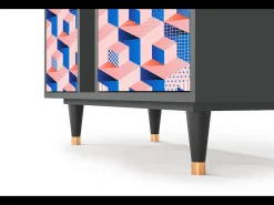 Aparador - 94х96х41 cm - BS5 - Pinky Squares, Antracita