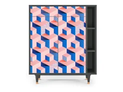 Aparador - 96х110х41 cm - BS6 - Pinky Squares, Antracita