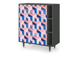 Aparador - 96х110х41 cm - BS6 - Pinky Squares, Antracita