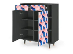 Aparador - 96х110х41 cm - BS6 - Pinky Squares, Antracita