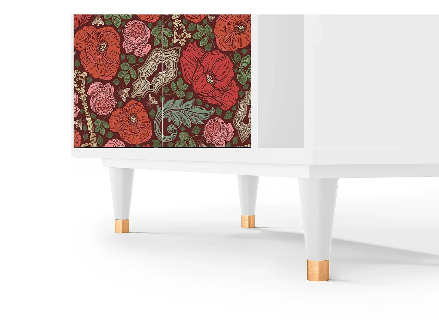 Aparador - 96х110х41 cm - BS6 - Poppy Garden, Blanco