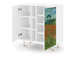 Aparador - 94х96х41 cm - BS5 - Poppy field by van Gogh, Blanco