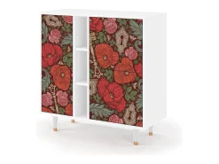Aparador - 94х96х41 cm - BS5 - Poppy Garden, Blanco