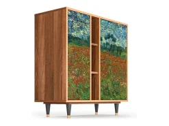 Aparador - 94х96х41 cm - BS5 - Poppy field by van Gogh, Nogal