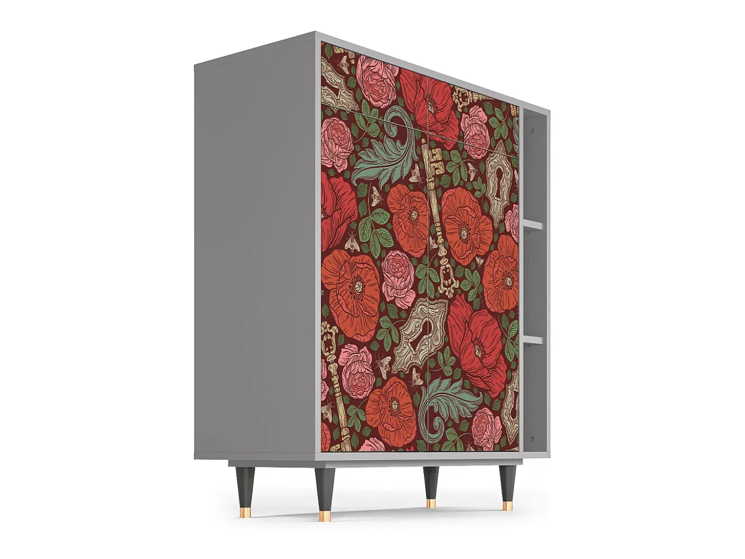 Aparador - 96х110х41 cm - BS6 - Poppy Garden, Gris