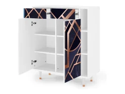 Aparador - 96х110х41 cm - BS6 - Purple Temple, Blanco