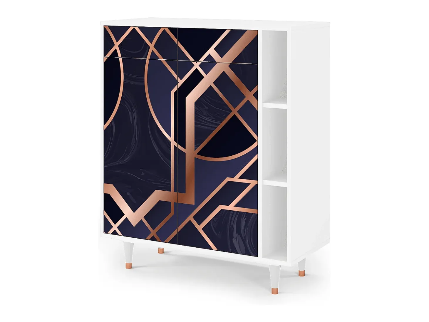 Aparador - 96х110х41 cm - BS6 - Purple Temple, Blanco