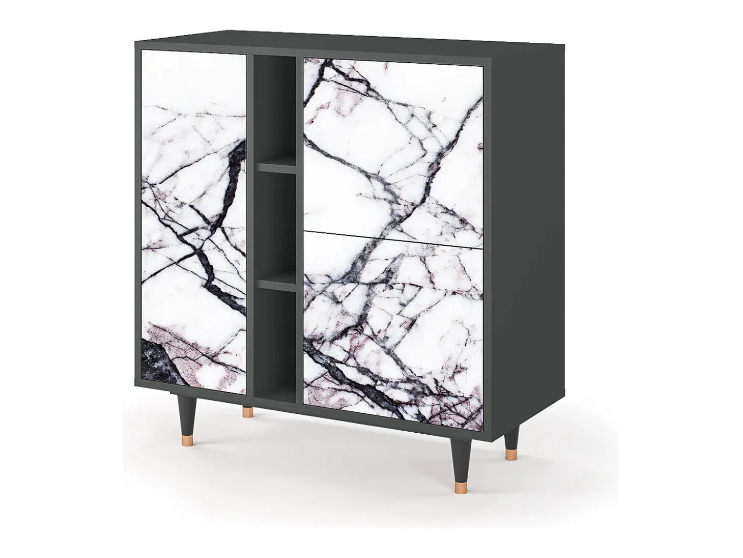 Aparador - 94х96х41 cm - BS5 - Raven Marble, Antracita