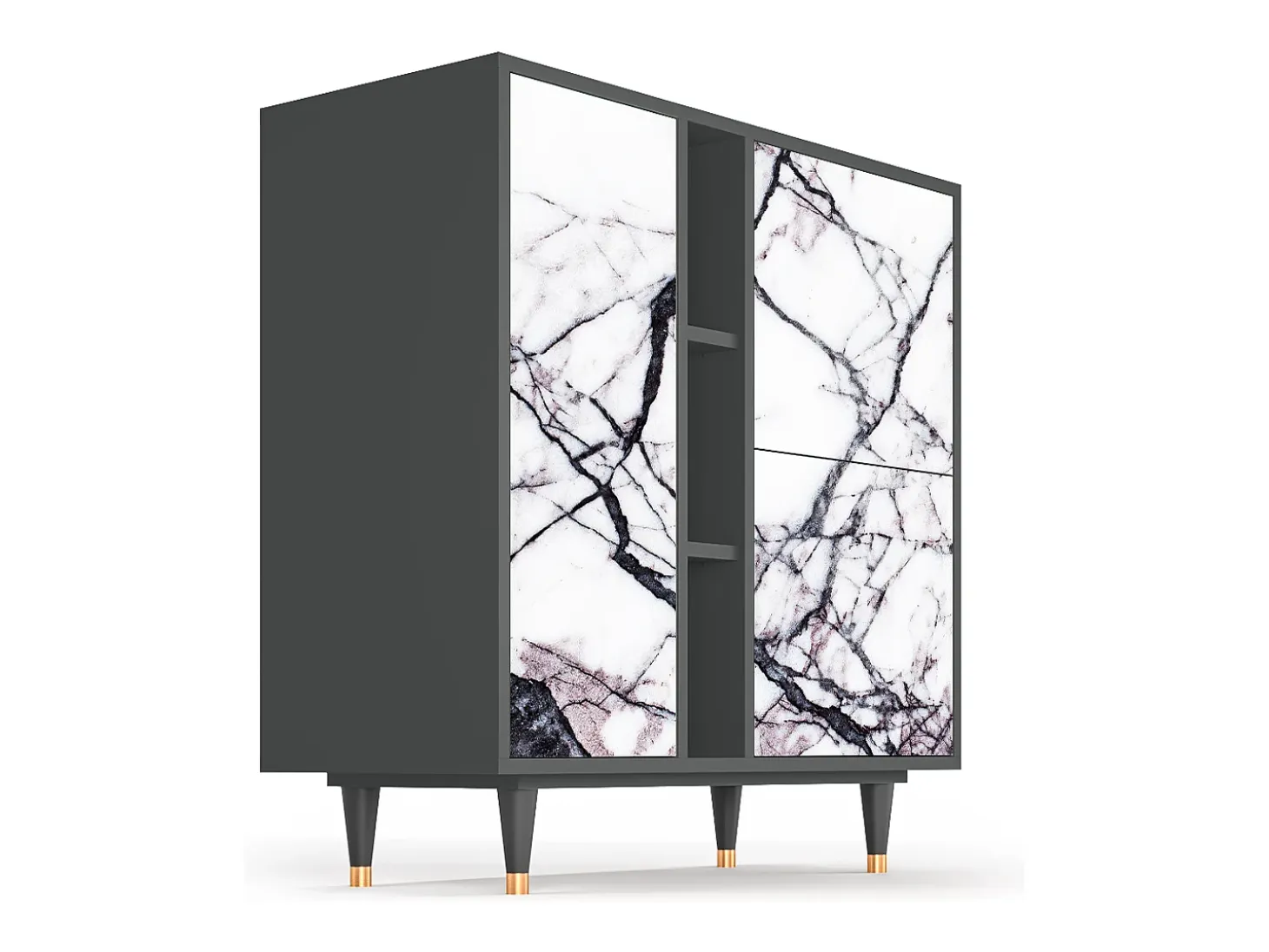 Aparador - 94х96х41 cm - BS5 - Raven Marble, Antracita