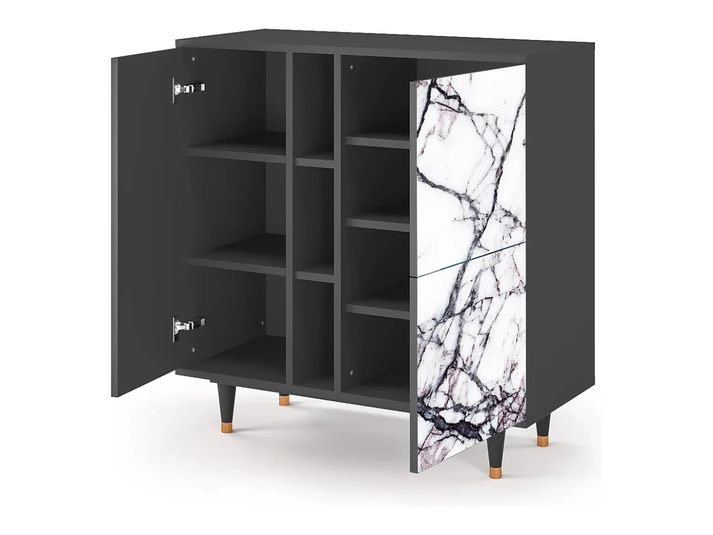 Aparador - 94х96х41 cm - BS5 - Raven Marble, Antracita