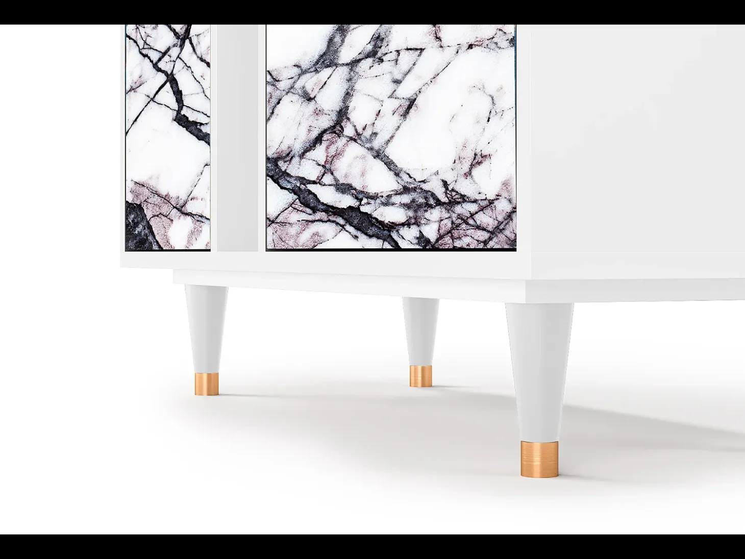 Aparador - 94х96х41 cm - BS5 - Raven Marble, Blanco