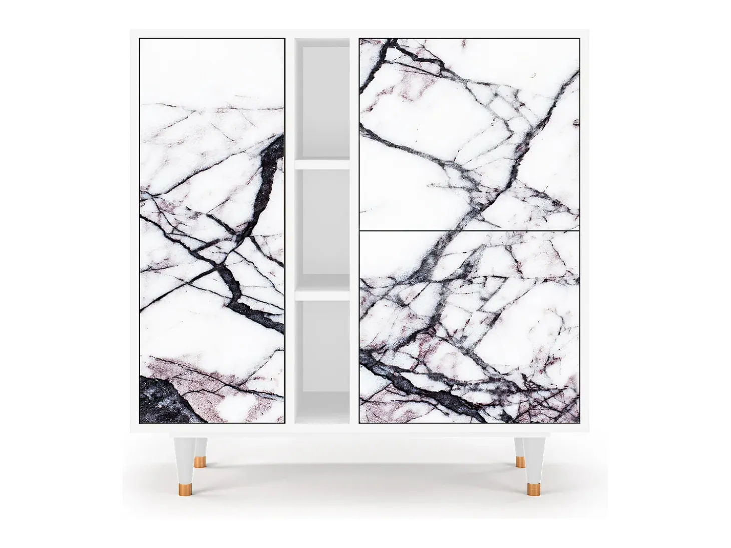 Aparador - 94х96х41 cm - BS5 - Raven Marble, Blanco