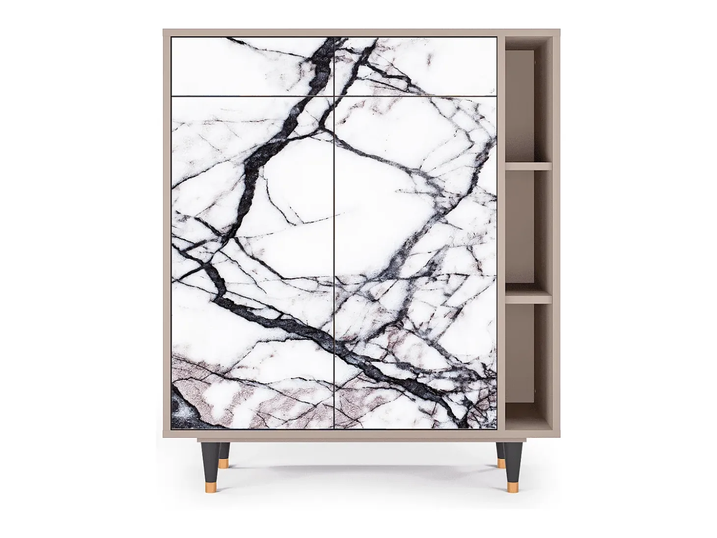 Aparador - 96х110х41 cm - BS6 - Raven Marble, Latte