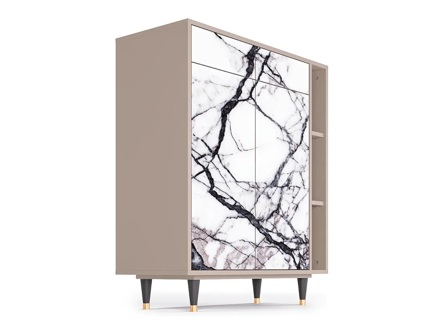 Aparador - 96х110х41 cm - BS6 - Raven Marble, Latte