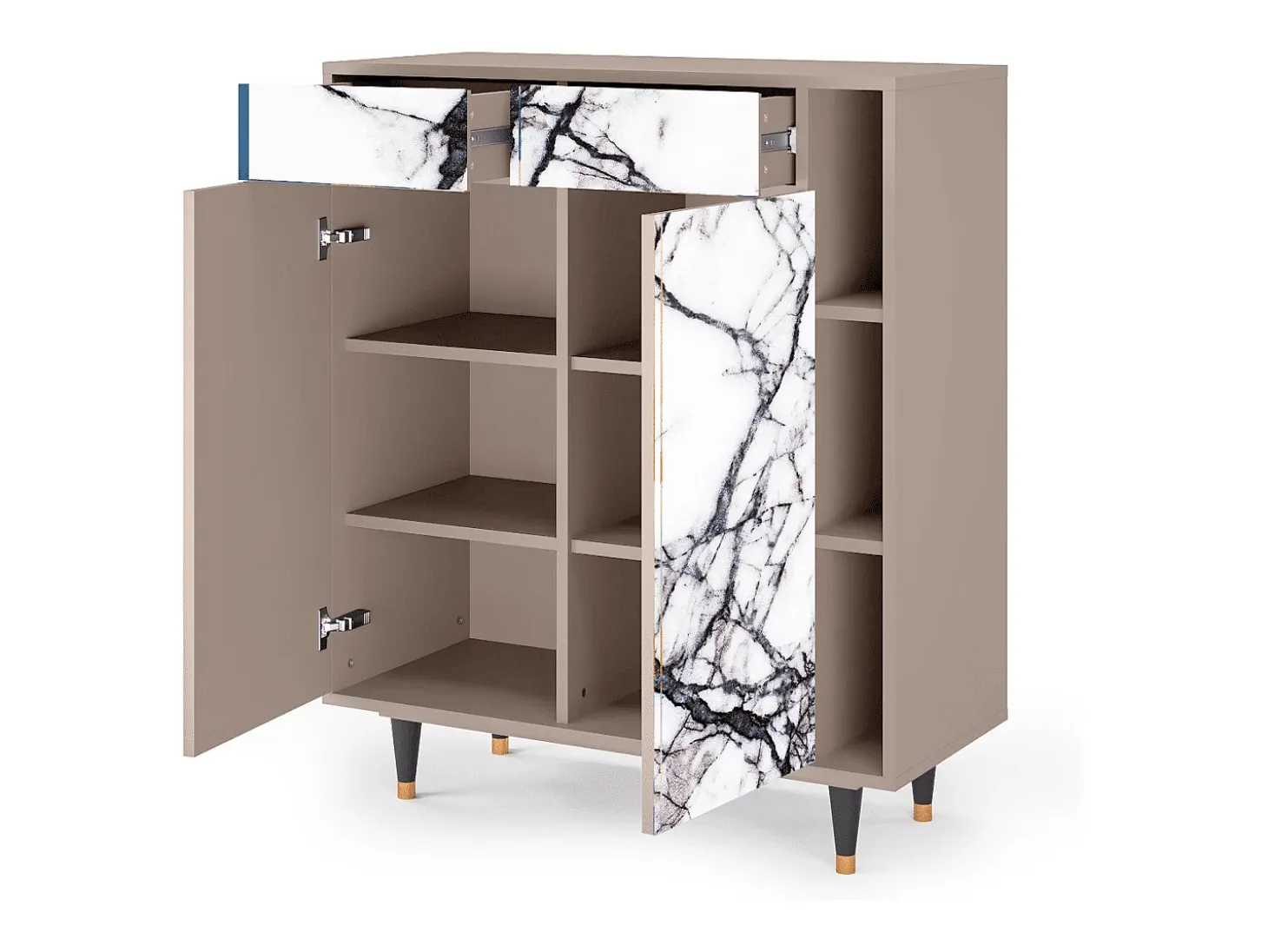 Aparador - 96х110х41 cm - BS6 - Raven Marble, Latte