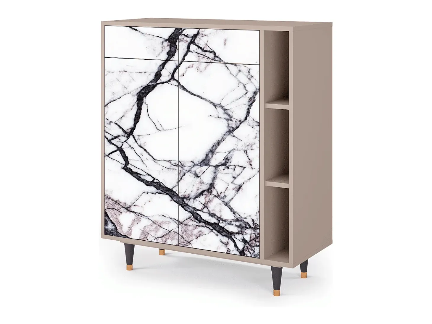 Aparador - 96х110х41 cm - BS6 - Raven Marble, Latte