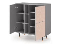 Aparador - 94х96х41 cm - BS5 - Rose Honeycomb, Gris