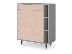 Aparador - 96х110х41 cm - BS6 - Rose Honeycomb, Gris