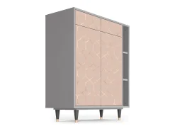Aparador - 96х110х41 cm - BS6 - Rose Honeycomb, Gris
