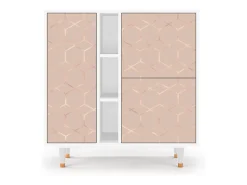 Aparador - 94х96х41 cm - BS5 - Rose Honeycomb, Blanco