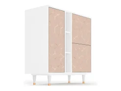 Aparador - 94х96х41 cm - BS5 - Rose Honeycomb, Blanco