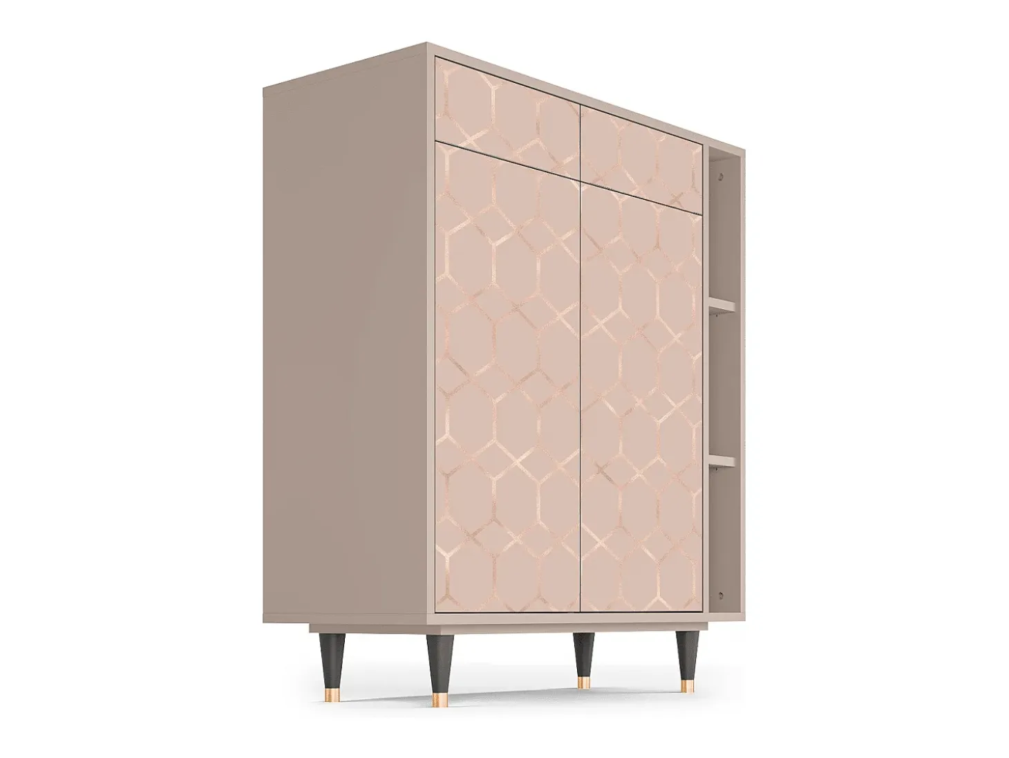 Aparador - 96х110х41 cm - BS6 - Rose Honeycomb, Latte