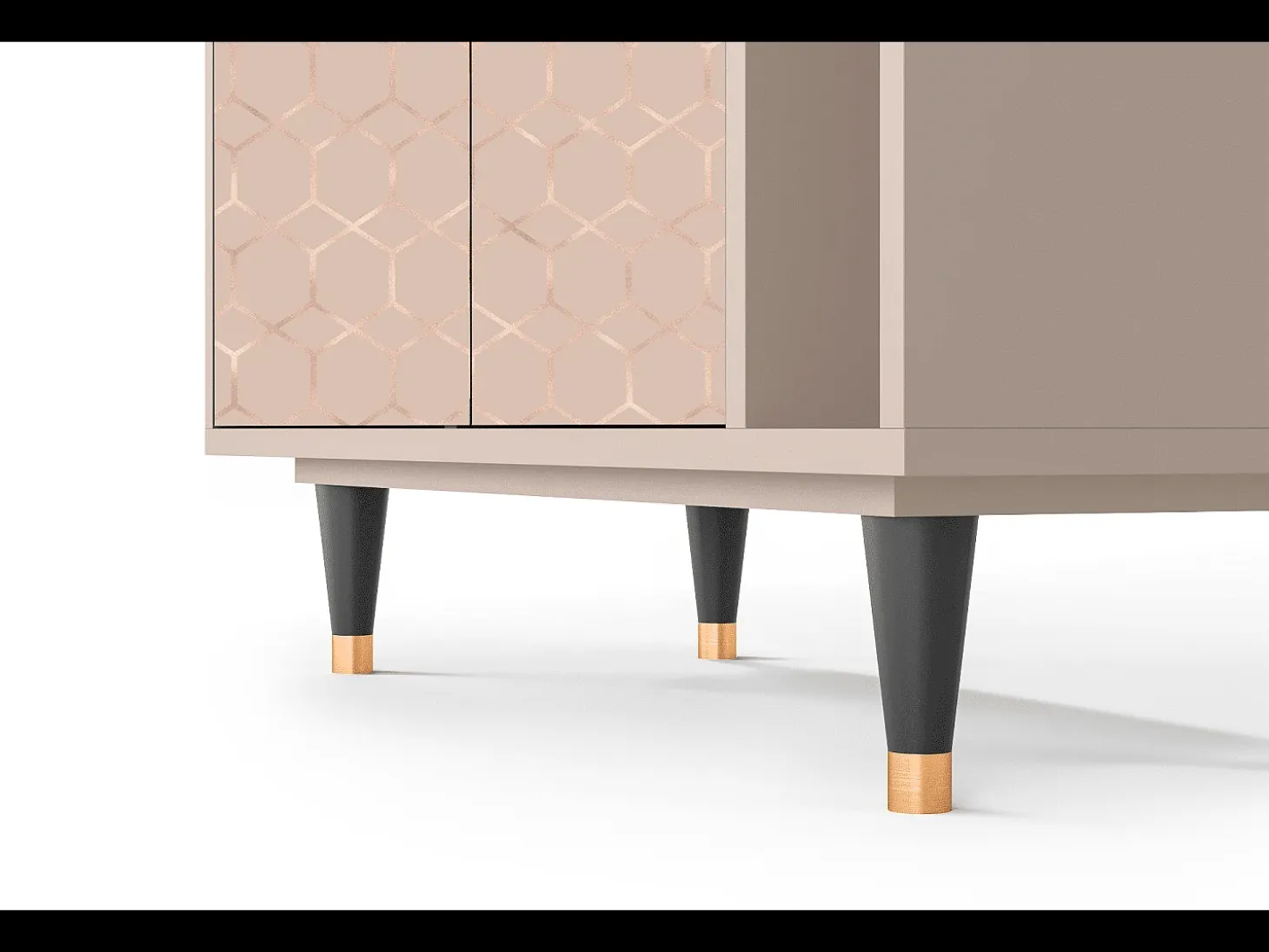 Aparador - 96х110х41 cm - BS6 - Rose Honeycomb, Latte
