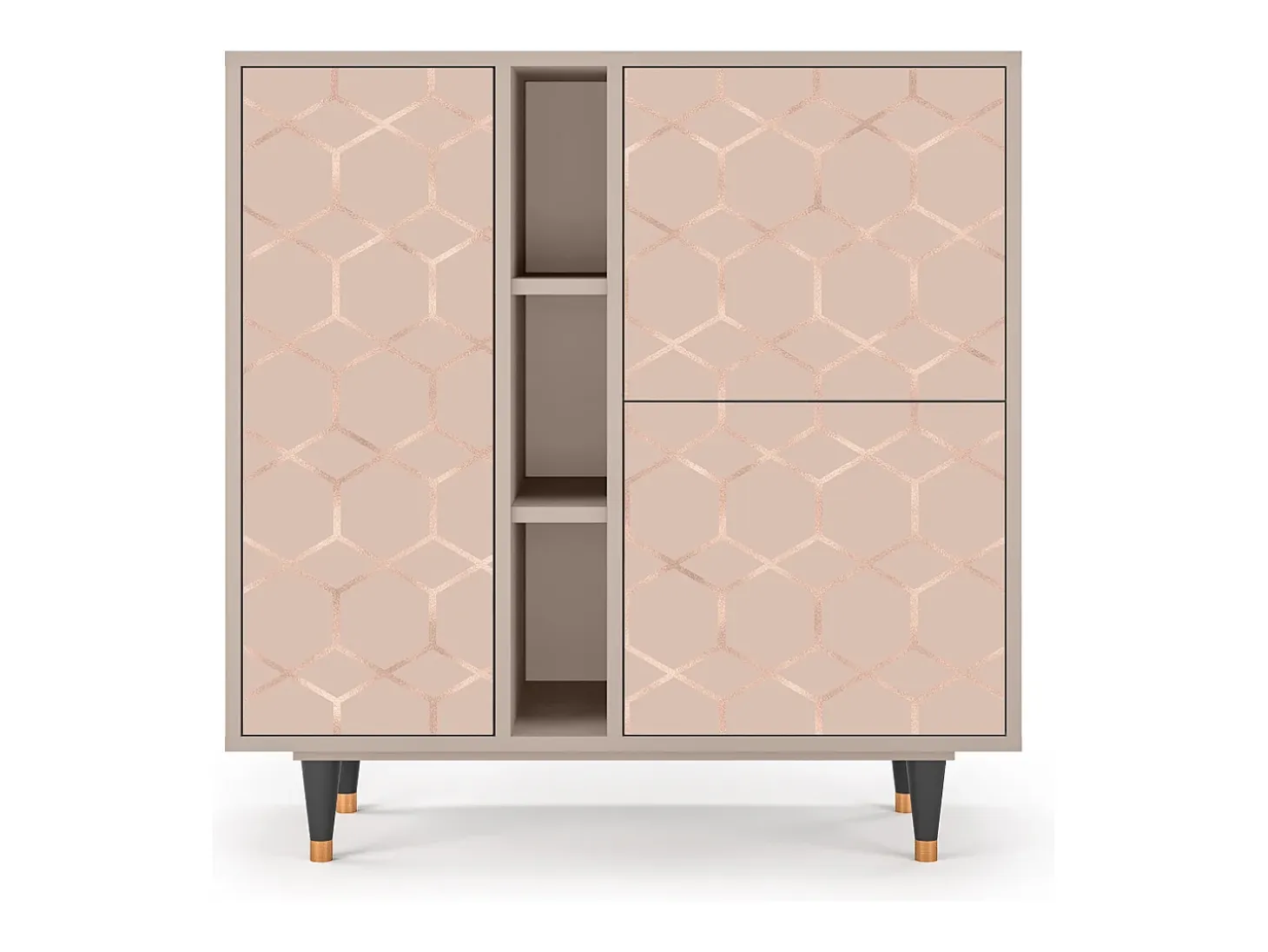 Aparador - 94х96х41 cm - BS5 - Rose Honeycomb, Latte