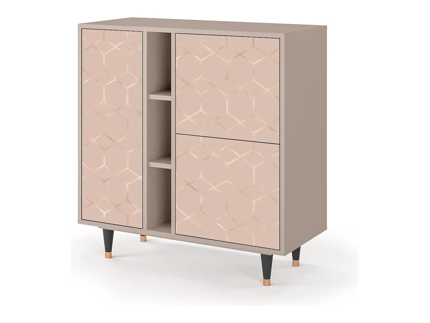 Aparador - 94х96х41 cm - BS5 - Rose Honeycomb, Latte