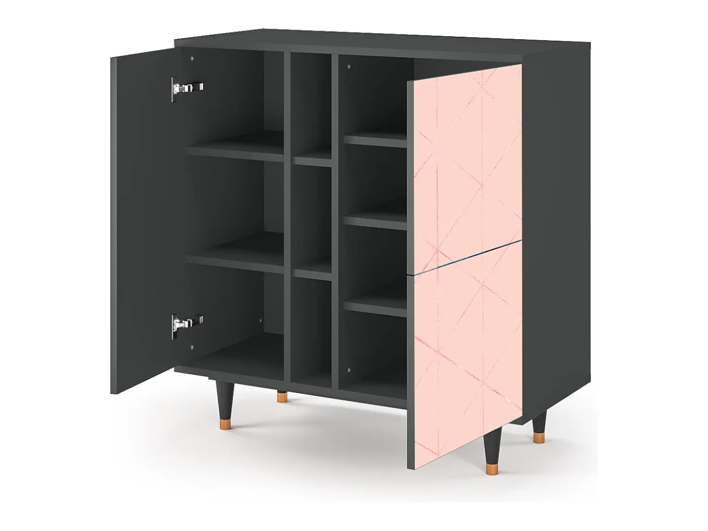 Aparador - 94х96х41 cm - BS5 - Rose Quartz, Antracita