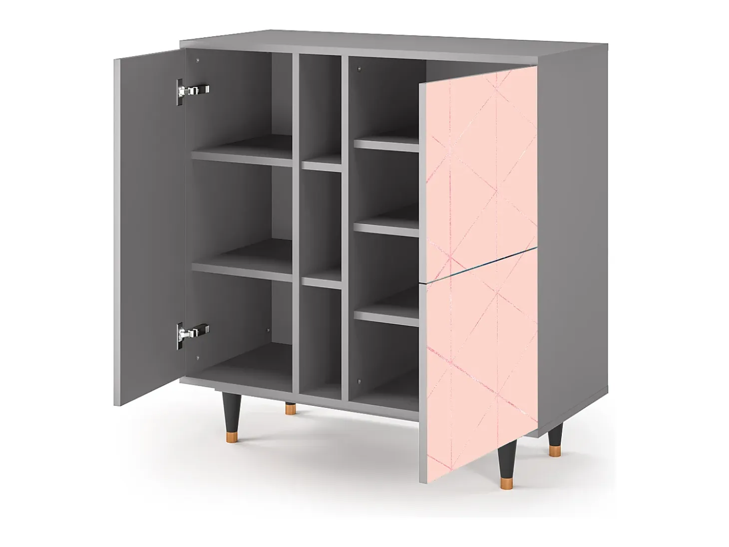 Aparador - 94х96х41 cm - BS5 - Rose Quartz, Gris