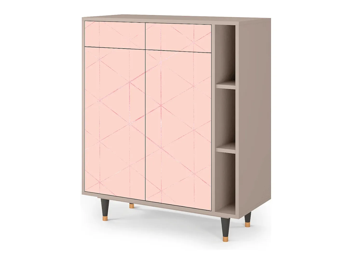 Aparador - 96х110х41 cm - BS6 - Rose Quartz, Latte