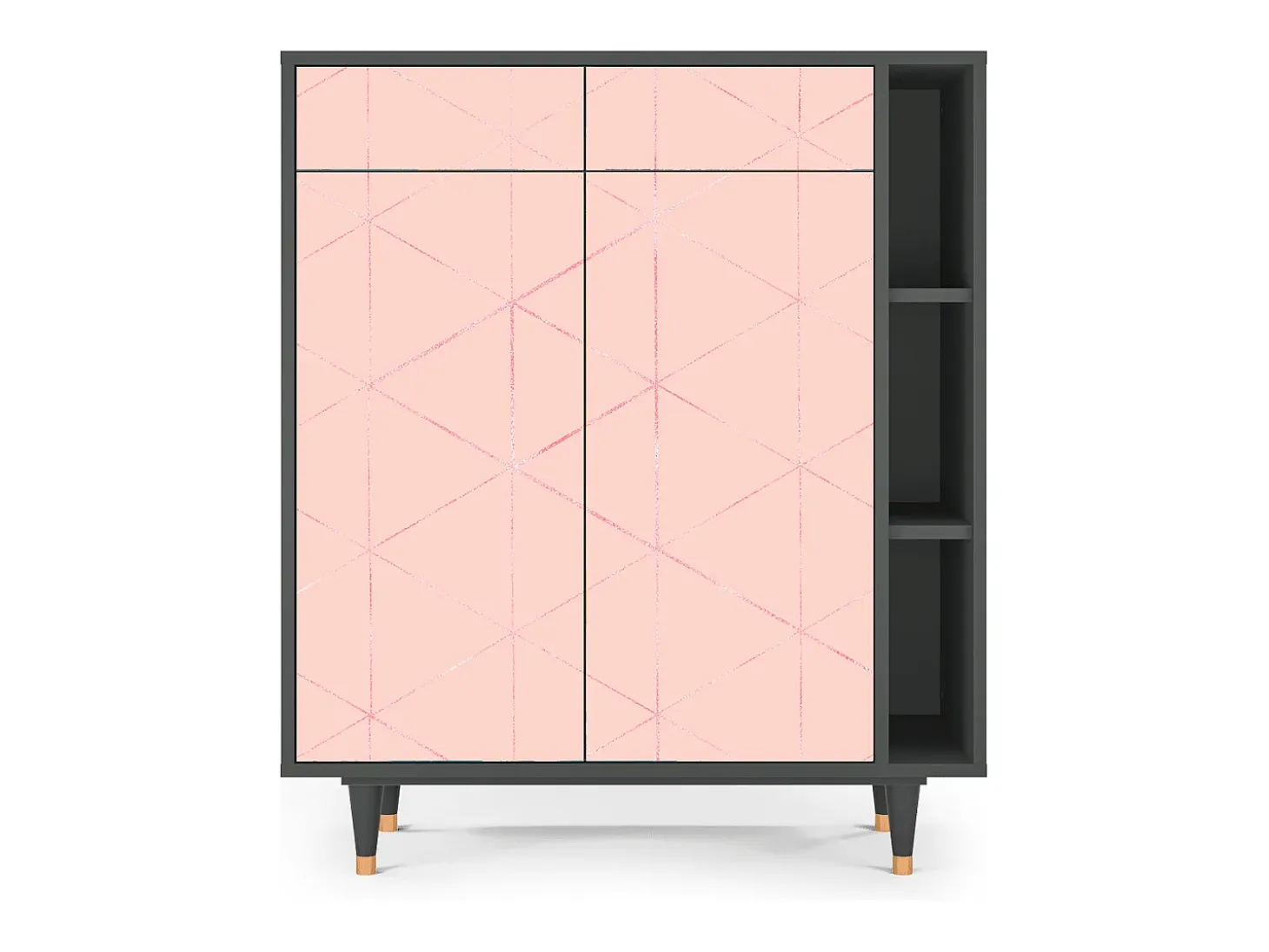 Aparador - 96х110х41 cm - BS6 - Rose Quartz, Antracita