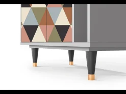 Aparador - 96х110х41 cm - BS6 - Royal Triangles, Gris