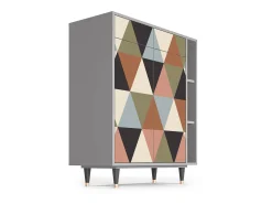 Aparador - 96х110х41 cm - BS6 - Royal Triangles, Gris